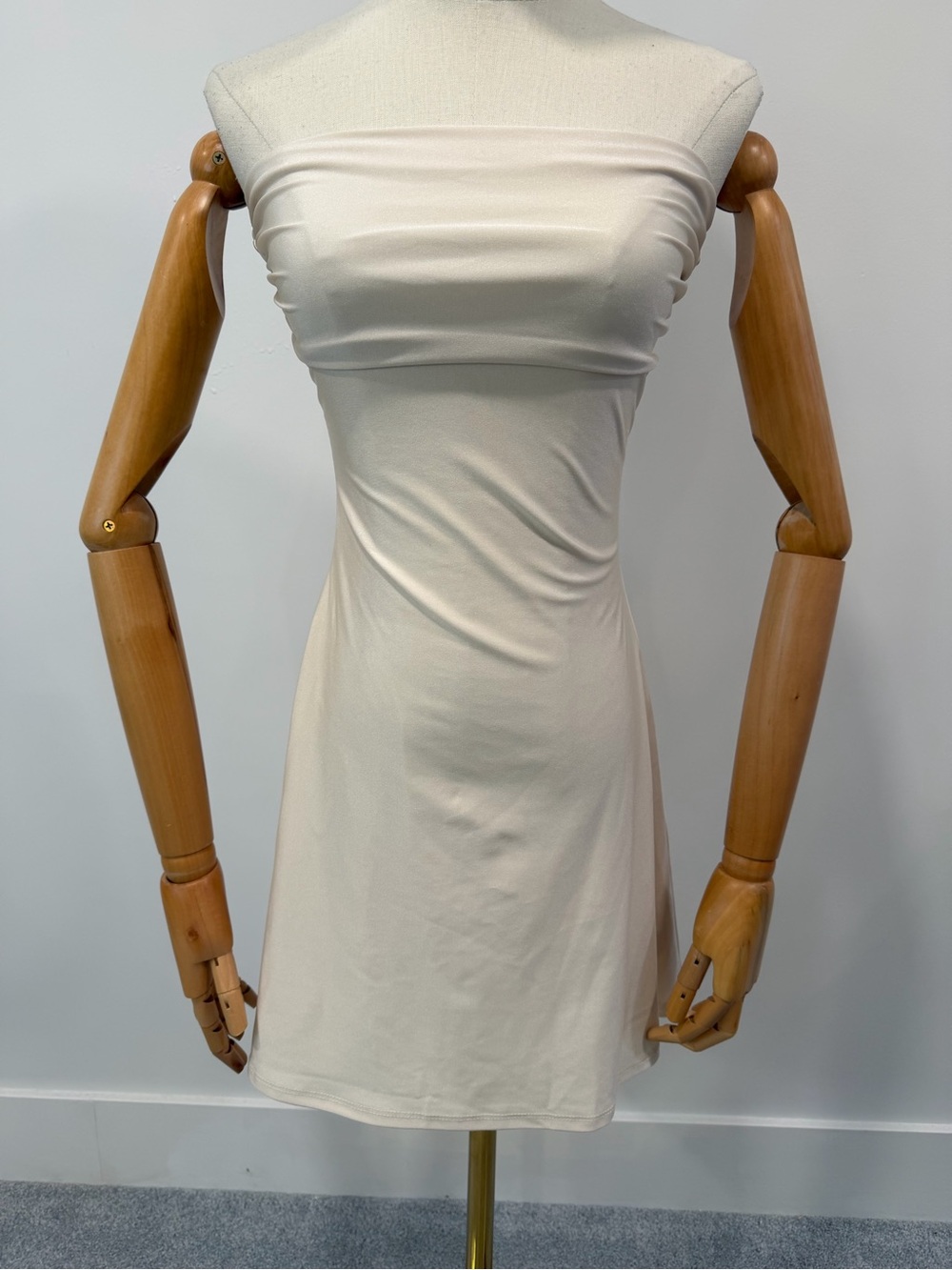 Windsor Strapless Cream Bodycon Tube Dress